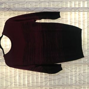 Black and purple sweater